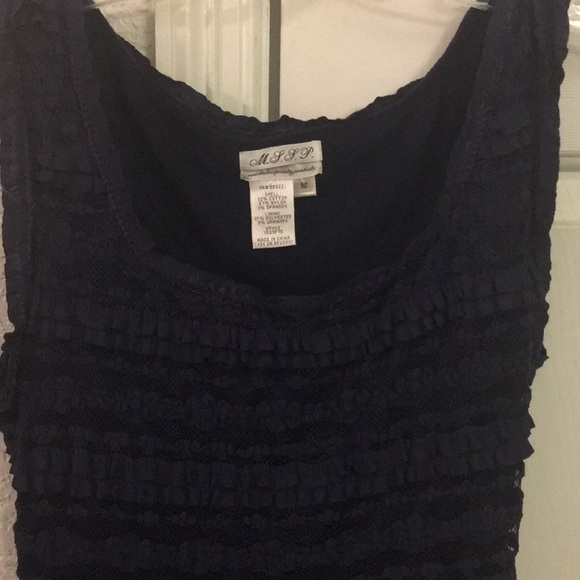 MSSP Max Studio M lined Lacey meshy top - Picture 4 of 8